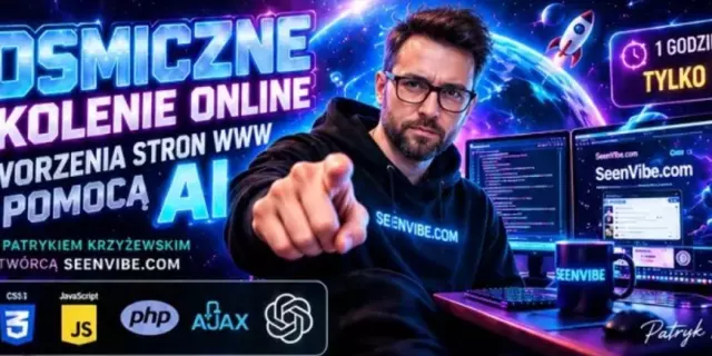 SeenVibe.com zaprasza na kosmiczne szkolenie AI! Naucz się tworzyć własne strony internetowe z Patrykiem Krzyżewskim!
