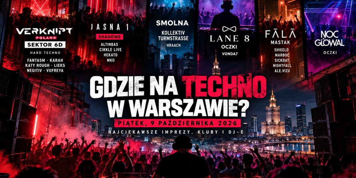 Techno Warszawa 9 października 2026 – imprezy, kluby, bilety